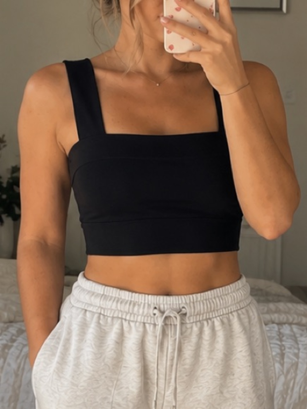 FP Movement Free People Black Cropped Athletic Tank Sports Bra XS/S